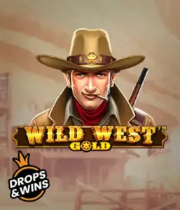  See the bold sheriff of "Wild West Gold," a captivating slot game by Pragmatic Play. The image shows a confident sheriff with a golden star badge, set against a sun-baked Old West town backdrop. The game's title is prominently displayed in a stylized font, complementing the Wild West adventure theme. 