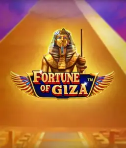 Step into the mystical world of the Fortune of Giza game by Pragmatic Play, highlighting a stunning depiction of a Pharaoh before the iconic pyramid backdrop. This image conveys the richness of Egyptian history, perfect for those interested in ancient civilizations, offering a fascinating gaming experience.